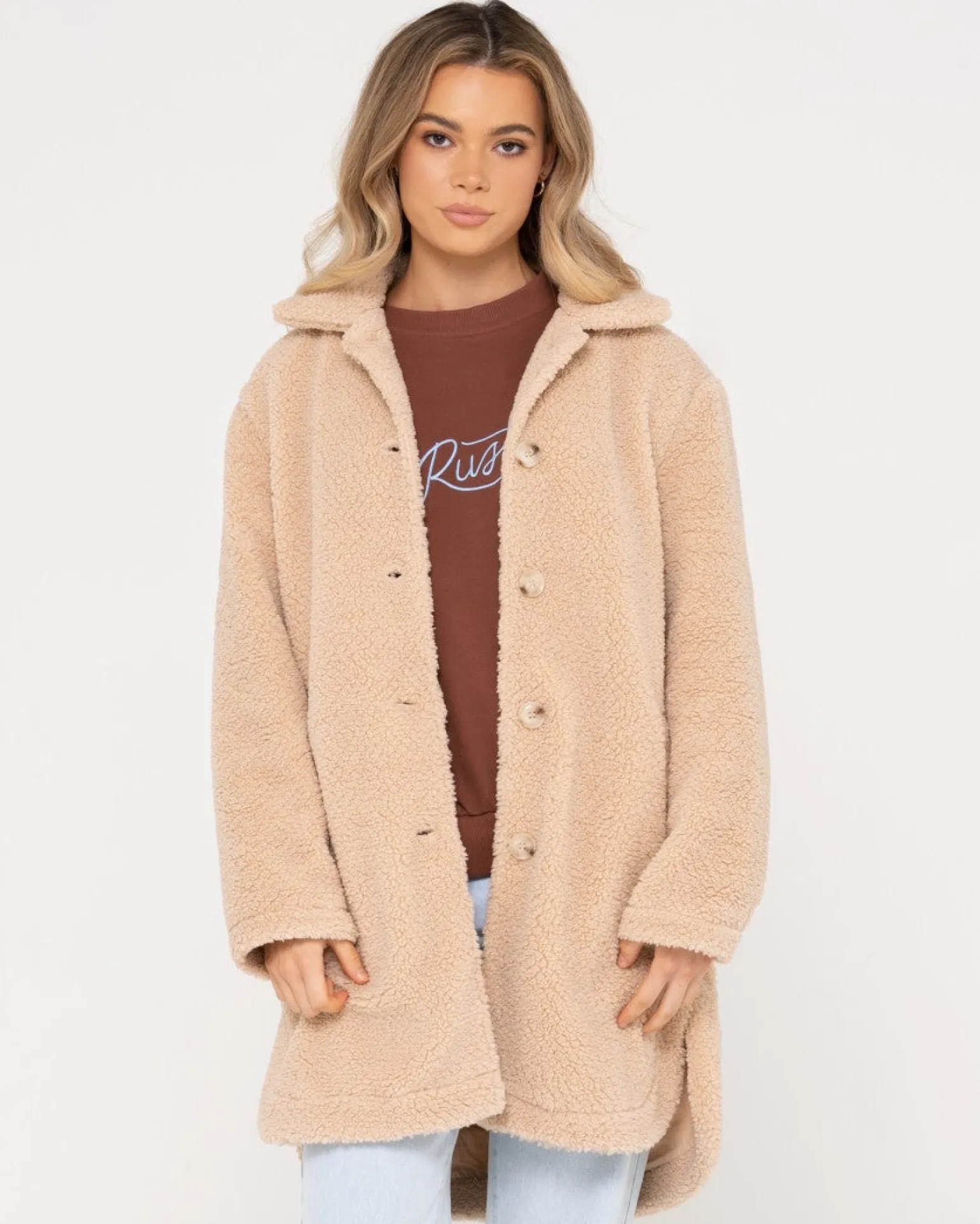 Abrigo Sherpa Largo Y Holgado Penelope>Rusty Store