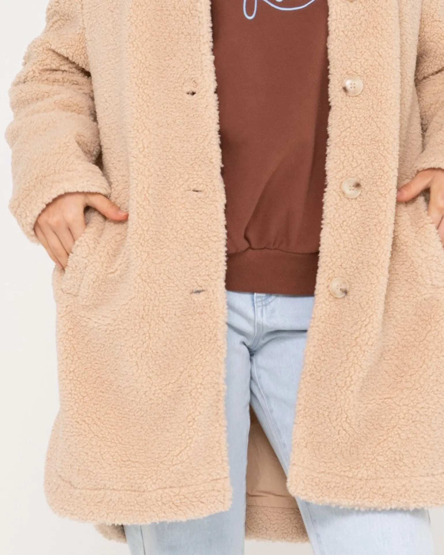 Abrigo Sherpa Largo Y Holgado Penelope>Rusty Store