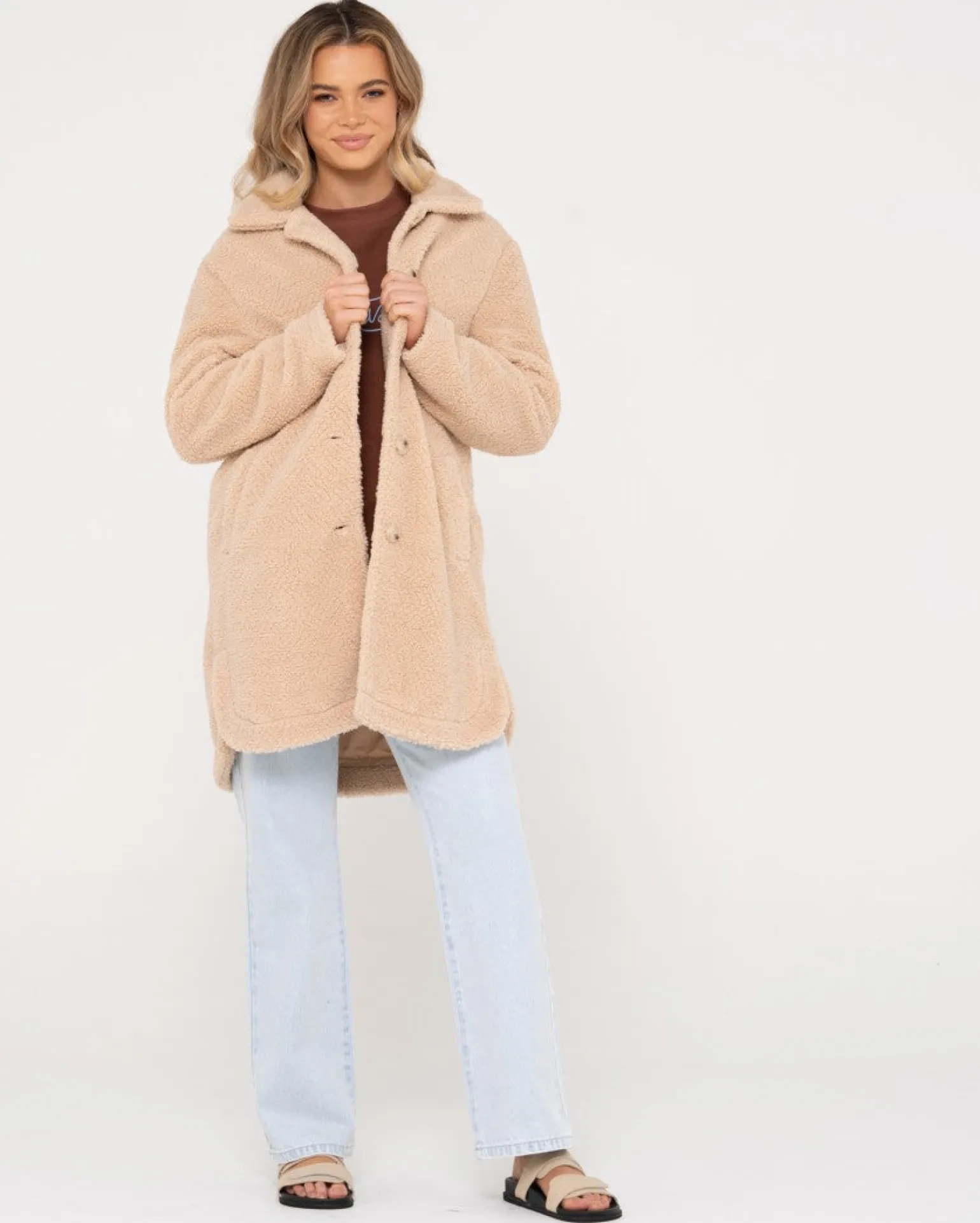 Abrigo Sherpa Largo Y Holgado Penelope>Rusty Store