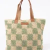 Bolso De Playa De Paja Checkmate>Rusty Cheap