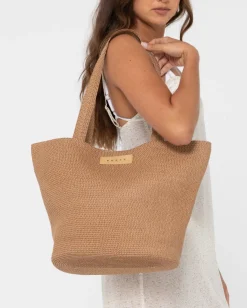 Bolso De Playa De Paja Gisele>Rusty New