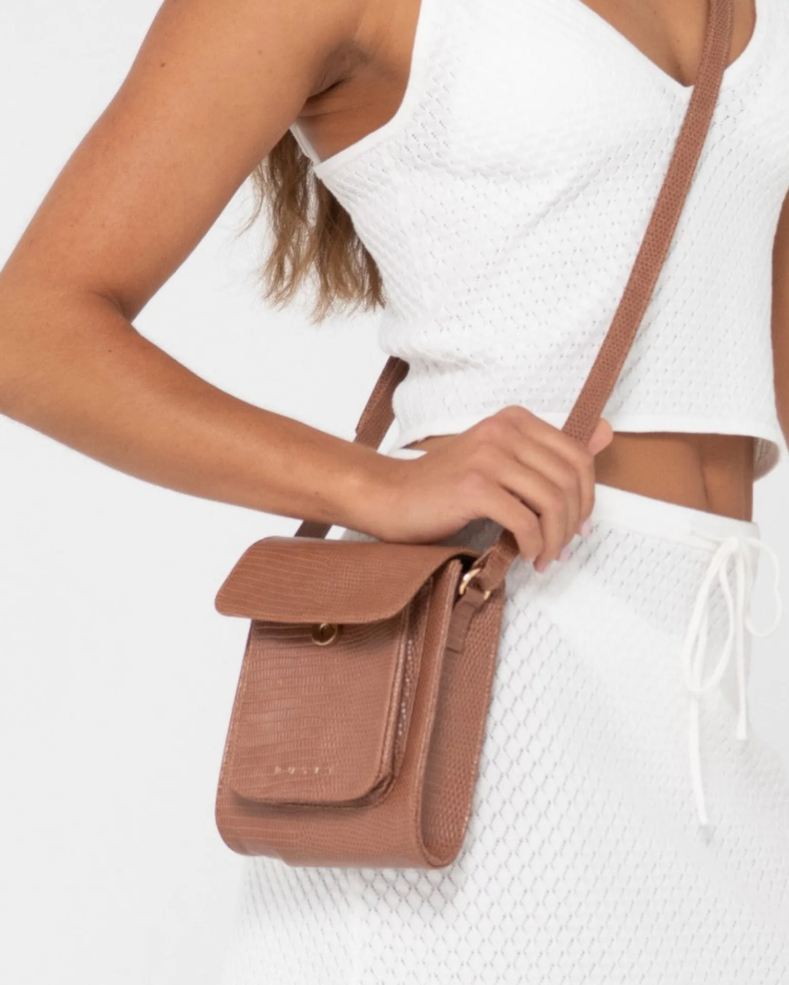Bolso Lateral Texturizado Sobre El Hombro Mila>Rusty New