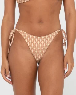 Braguita De Bikini A Media Pierna Con Estampado Panama Y Lazo Lateral>Rusty Clearance