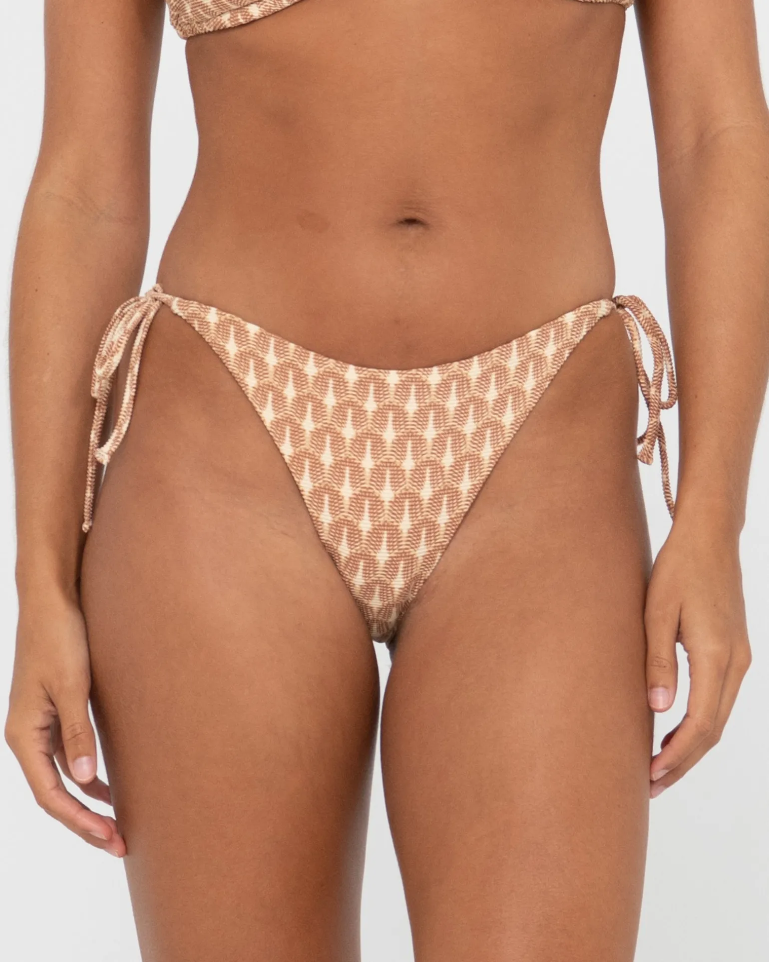 Braguita De Bikini A Media Pierna Con Estampado Panama Y Lazo Lateral>Rusty Clearance
