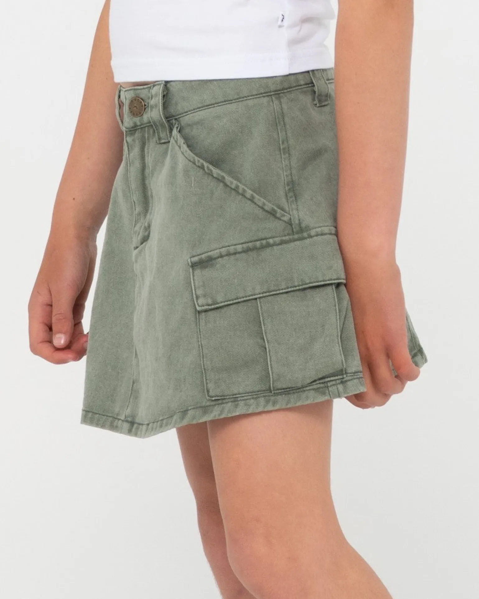 Brooks Falda Cargo De Sarga De Talle Bajo Para Ninas>Rusty Discount