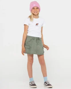 Brooks Falda Cargo De Sarga De Talle Bajo Para Ninas><noscript><img width=