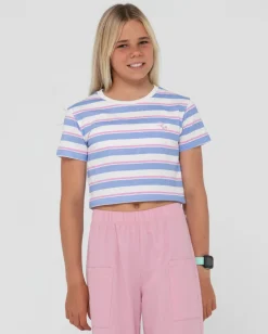 Camila Camiseta Corta A Rayas Para Ninas>Rusty Cheap