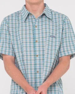 Camisa A Cuadros De Ajuste Relajado De Datsun><noscript><img width=