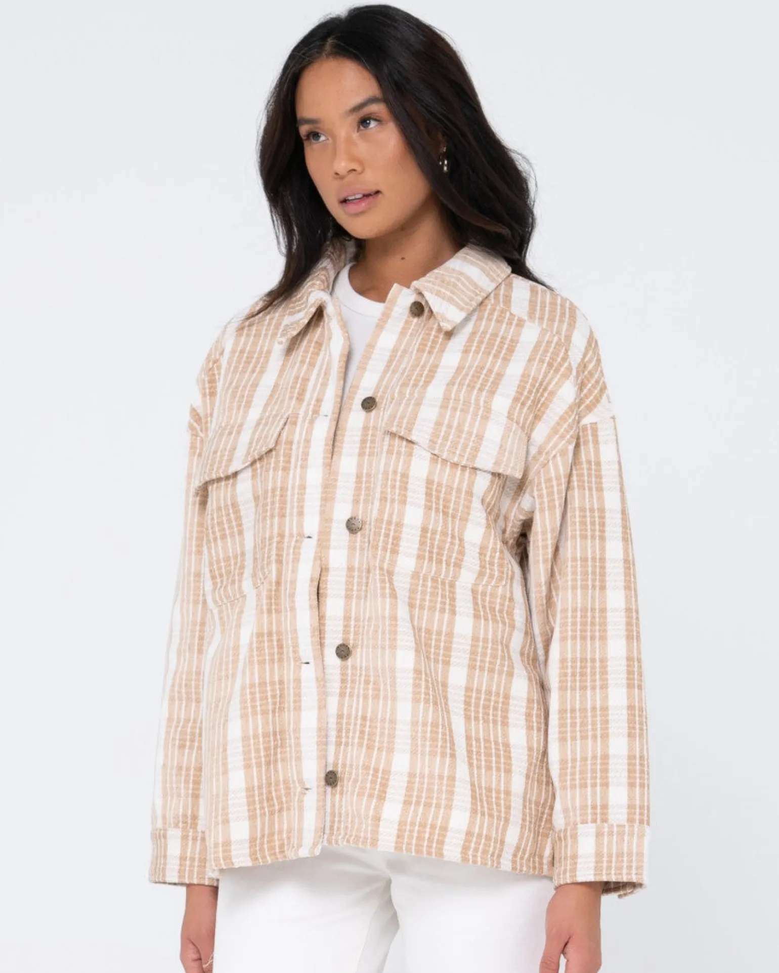 Camisa A Cuadros Extragrande Con Tallo>Rusty Sale