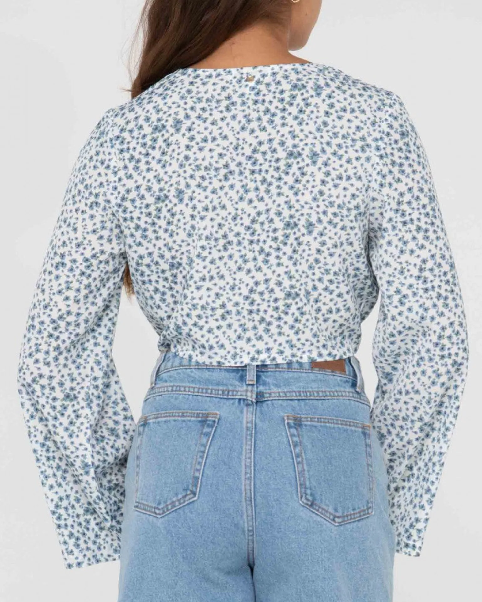 Camisa Corta Con Estampado Floral Y Lazo En La Parte Delantera De Balnear>Rusty Online