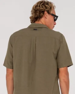 Camisa De Lino De Manga Corta Greaser Overtone><noscript><img width=