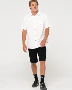 Camisa De Lino De Manga Corta Overtone><noscript><img width=