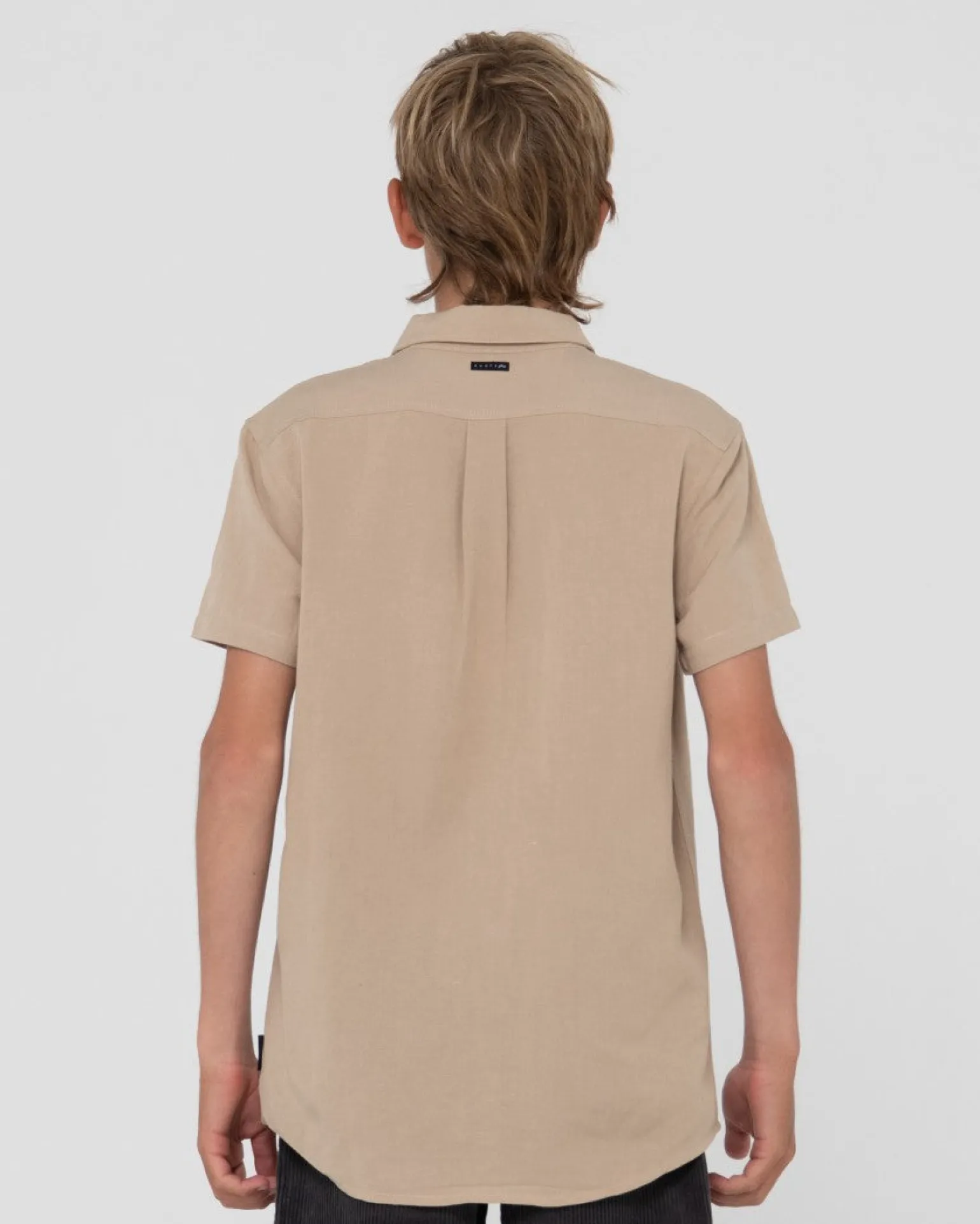 Camisa De Lino De Manga Corta Overtone Para Niños>Rusty Fashion
