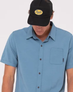 Camisa De Lino De Manga Corta Overtone Para Niños><noscript><img width=