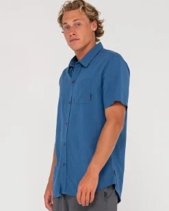 Camisa De Lino De Manga Corta Overtone><noscript><img width=