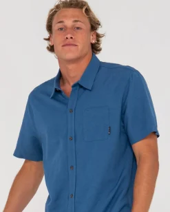 Camisa De Lino De Manga Corta Overtone><noscript><img width=