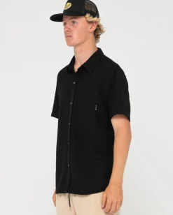 Camisa De Lino De Manga Corta Overtone><noscript><img width=