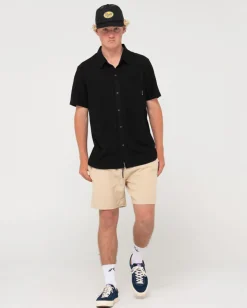 Camisa De Lino De Manga Corta Overtone><noscript><img width=