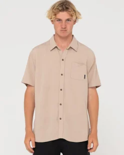 Camisa De Lino De Manga Corta Overtone><noscript><img width=