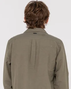 Camisa De Lino De Manga Larga Overtone><noscript><img width=