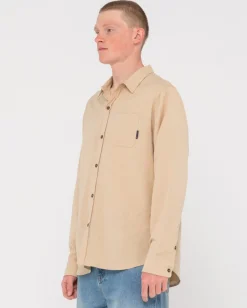 Camisa De Lino De Manga Larga Overtone><noscript><img width=