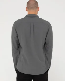 Camisa De Lino De Manga Larga Overtone>Rusty Best Sale