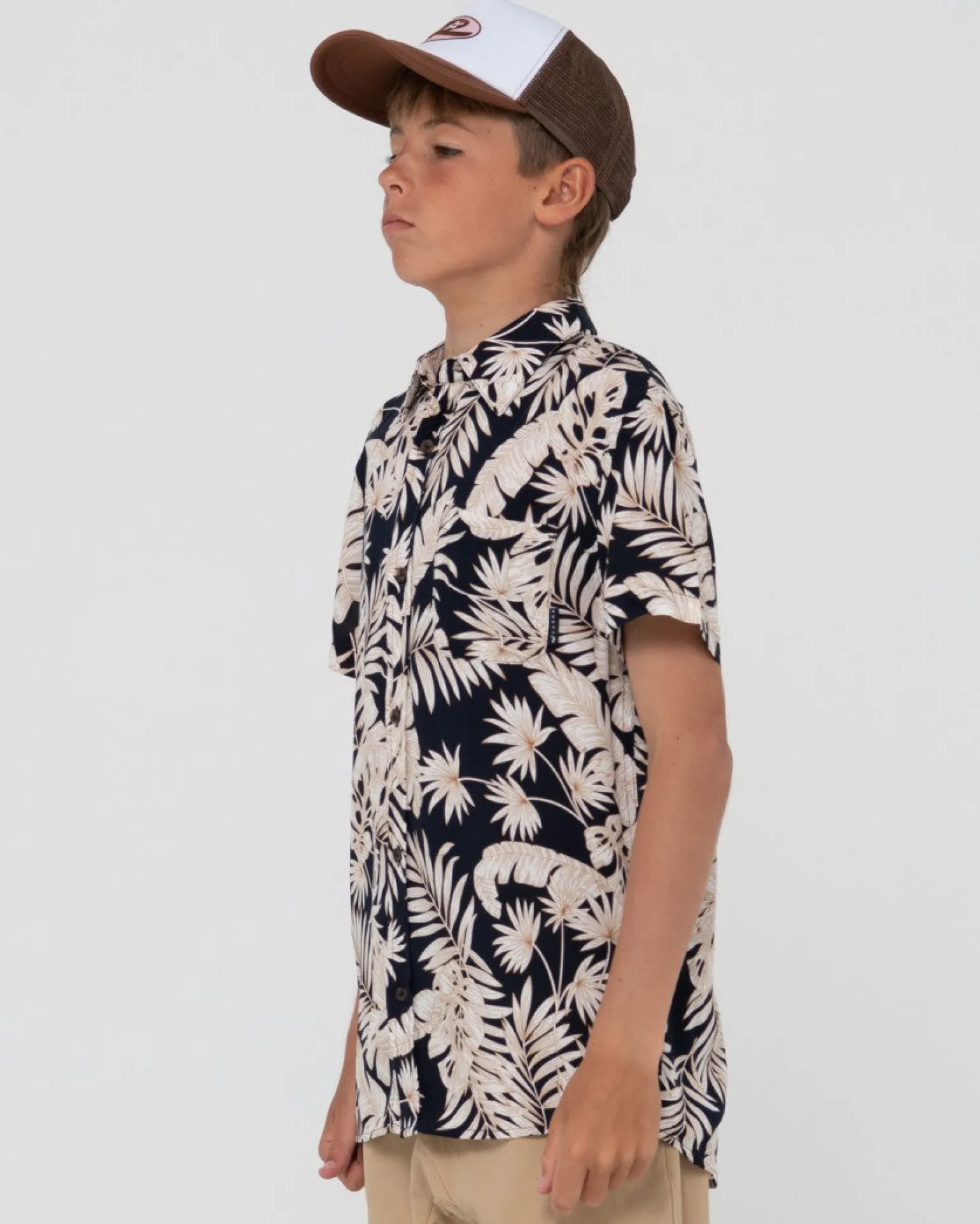 Camisa De Manga Corta Con Estampado Line Up Para Nino>Rusty Best Sale