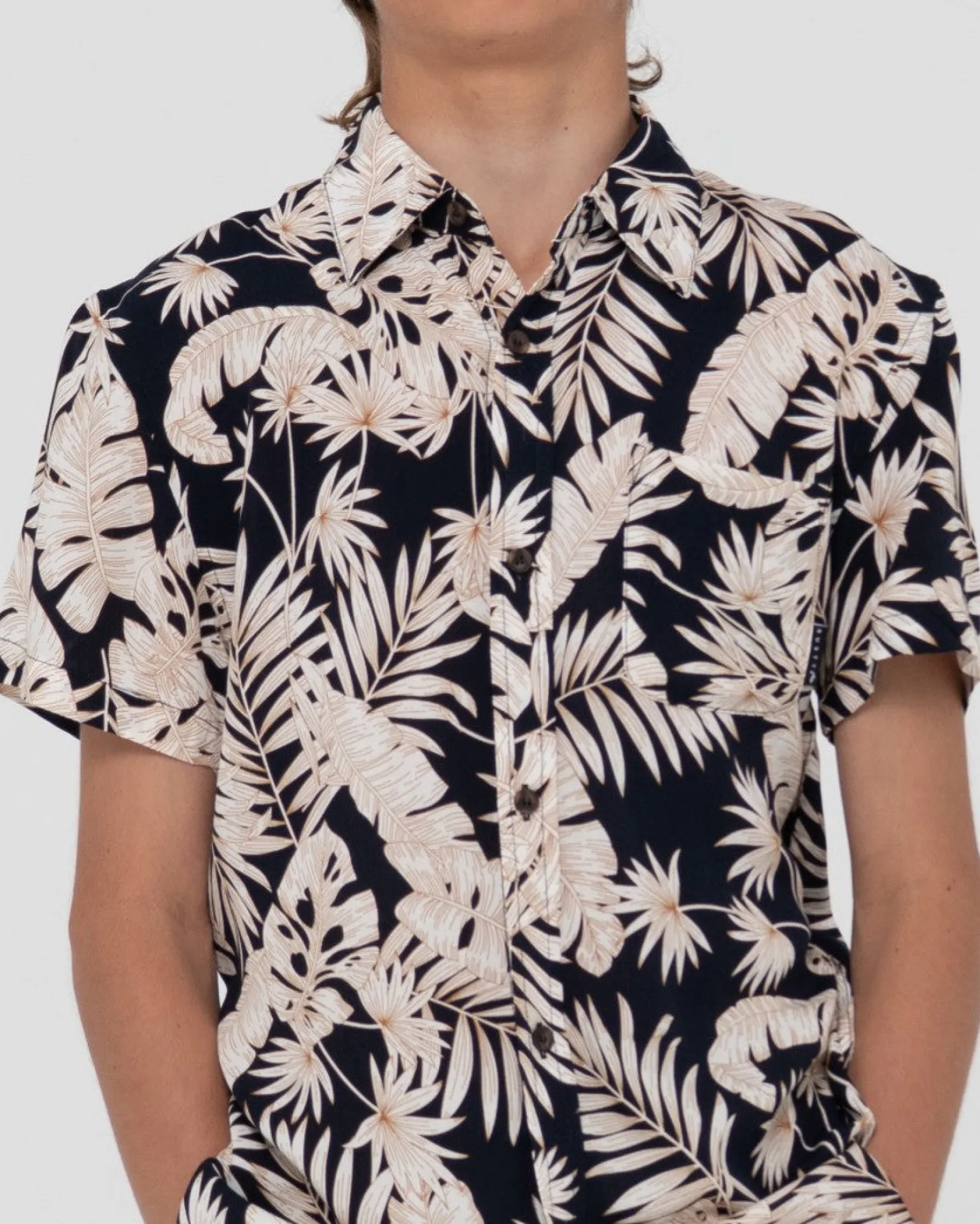 Camisa De Manga Corta Con Estampado Line Up Para Nino>Rusty Best Sale