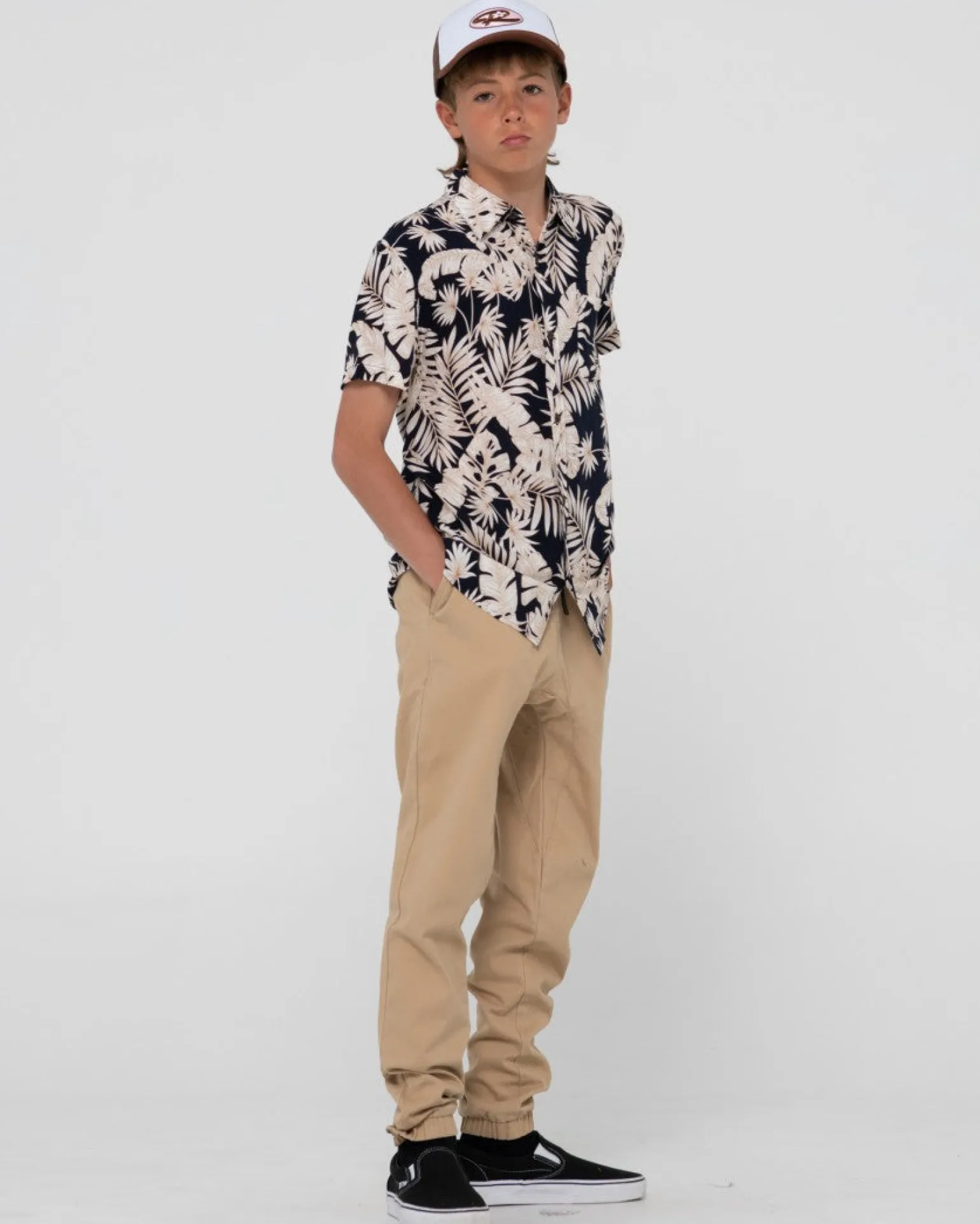 Camisa De Manga Corta Con Estampado Line Up Para Nino>Rusty Best Sale