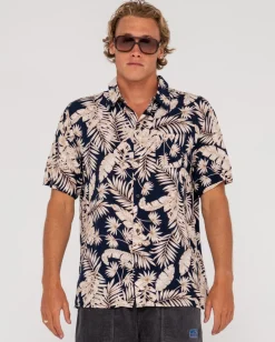 Camisa De Manga Corta De Ajuste Relajado Line Up>Rusty Best