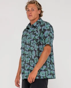 Camisa De Manga Corta De Ajuste Relajado Hi Viscus Ramie><noscript><img width=