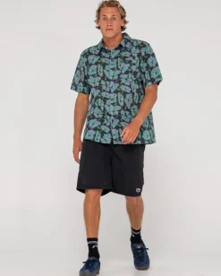 Camisa De Manga Corta De Ajuste Relajado Hi Viscus Ramie><noscript><img width=