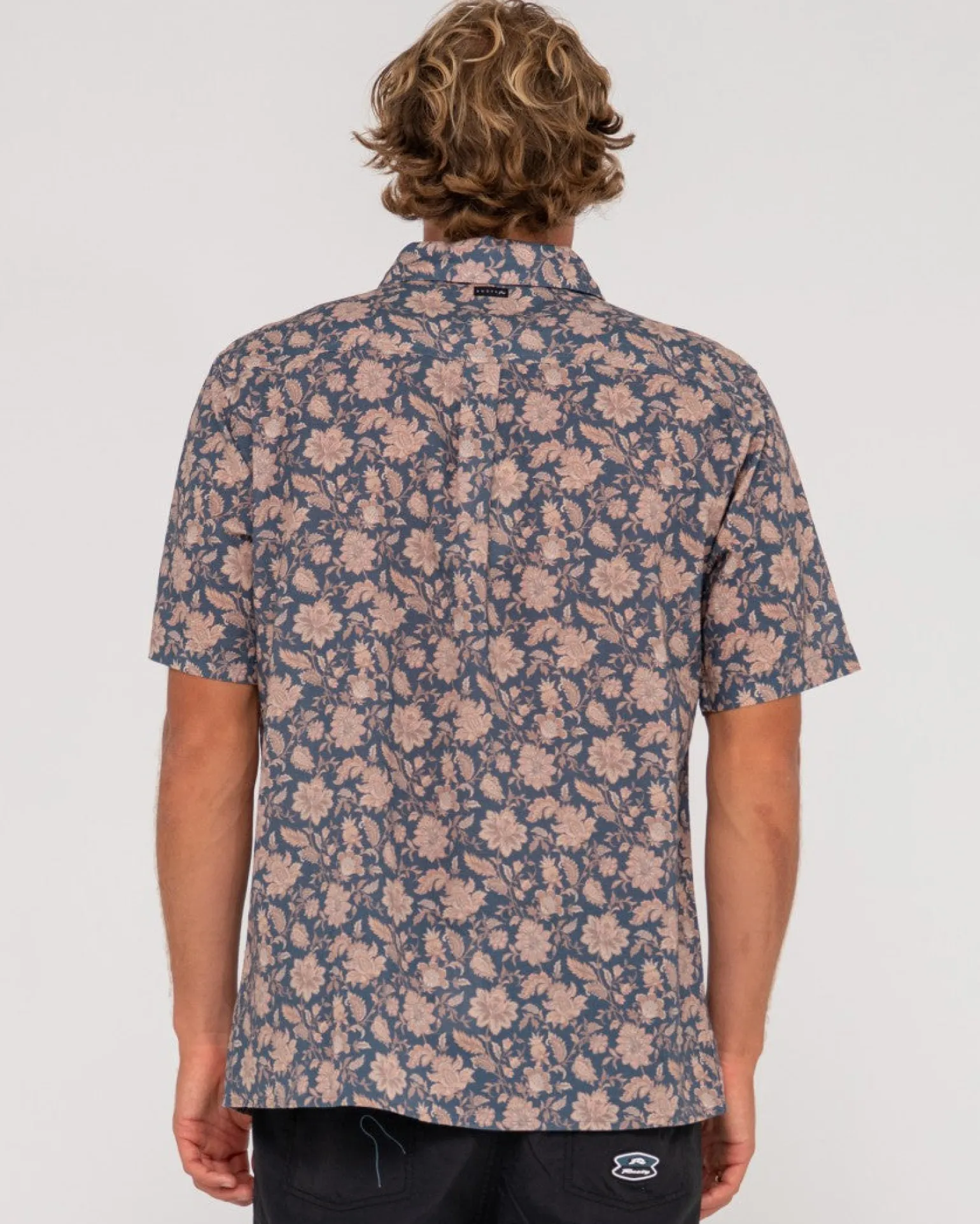 Camisa De Manga Corta De Corte Relajado Mosaic Ramie>Rusty Hot