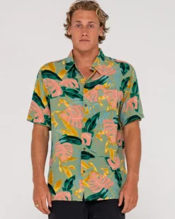 Camisa De Manga Corta De Corte Relajado Pastel Paradise>Rusty Discount