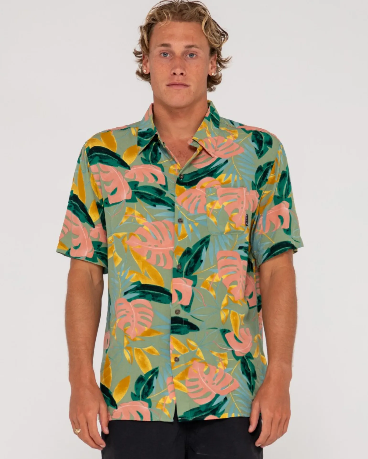 Camisa De Manga Corta De Corte Relajado Pastel Paradise>Rusty Discount