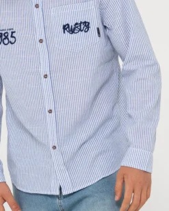 Camisa De Manga Larga De Lino Boat Day><noscript><img width=