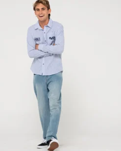 Camisa De Manga Larga De Lino Boat Day><noscript><img width=