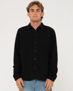 Camisa De Manga Larga De Lino Yuma>Rusty Hot