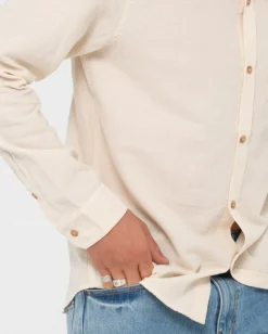 Camisa De Manga Larga De Lino Yuma><noscript><img width=