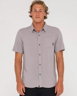 Camisa De Rayon De Manga Corta Razor Blade>Rusty Shop