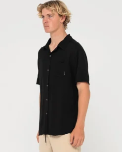 Camisa De Rayon De Manga Corta Razor Blade><noscript><img width=