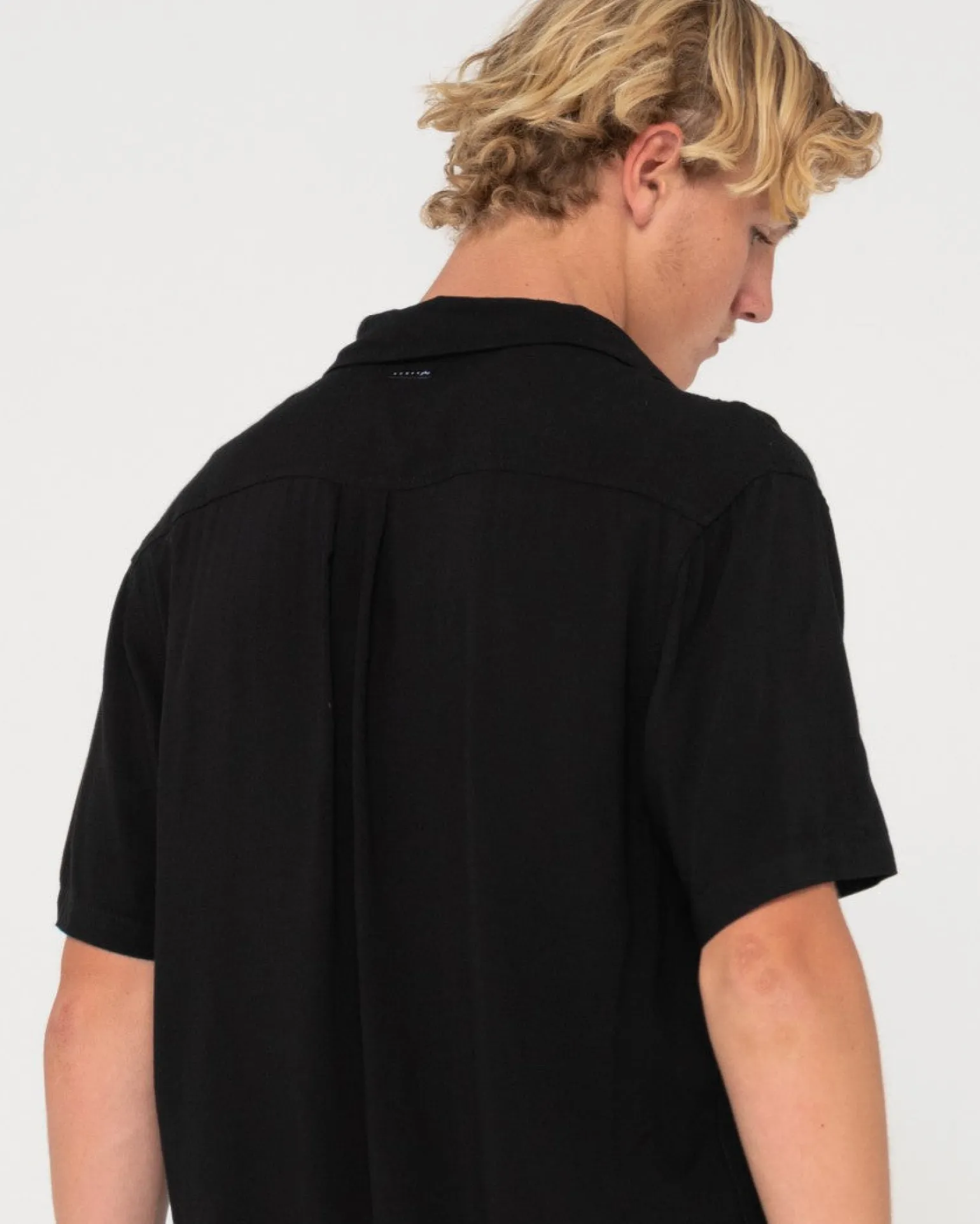 Camisa De Rayon De Manga Corta Razor Blade>Rusty Hot