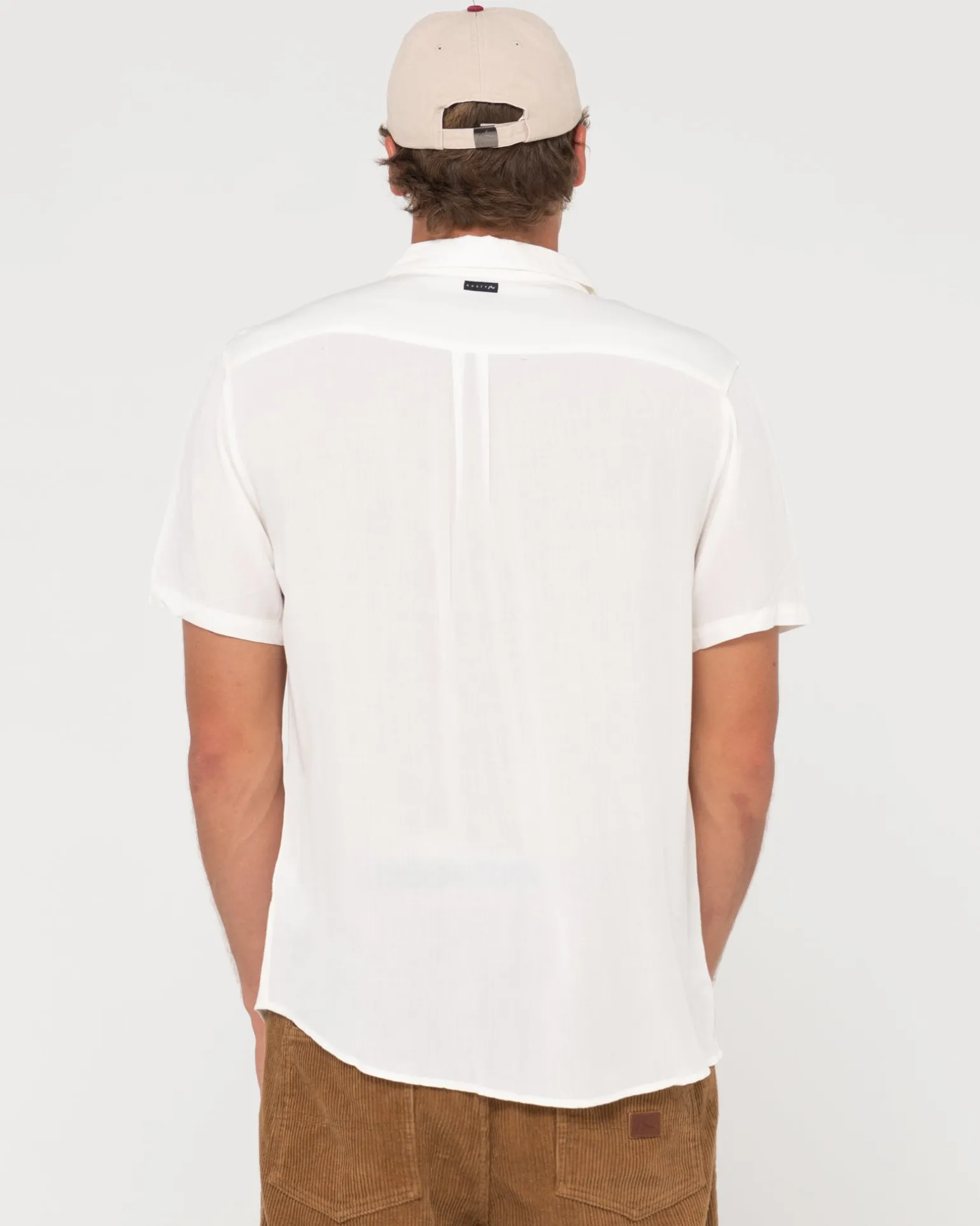 Camisa De Rayon De Manga Corta Razor Blade>Rusty Clearance