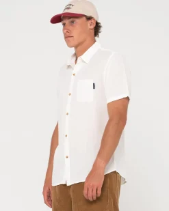 Camisa De Rayon De Manga Corta Razor Blade><noscript><img width=