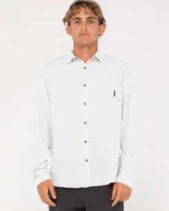 Camisa De Rayon De Manga Larga Razor>Rusty Fashion