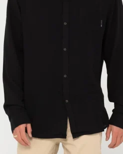 Camisa De Rayon De Manga Larga Razor><noscript><img width=