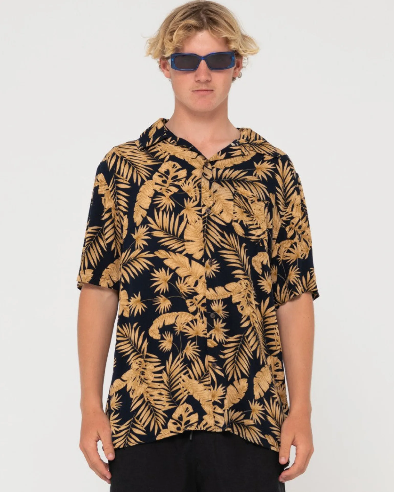 Camisa Estampada De Manga Corta Night Swim>Rusty Clearance