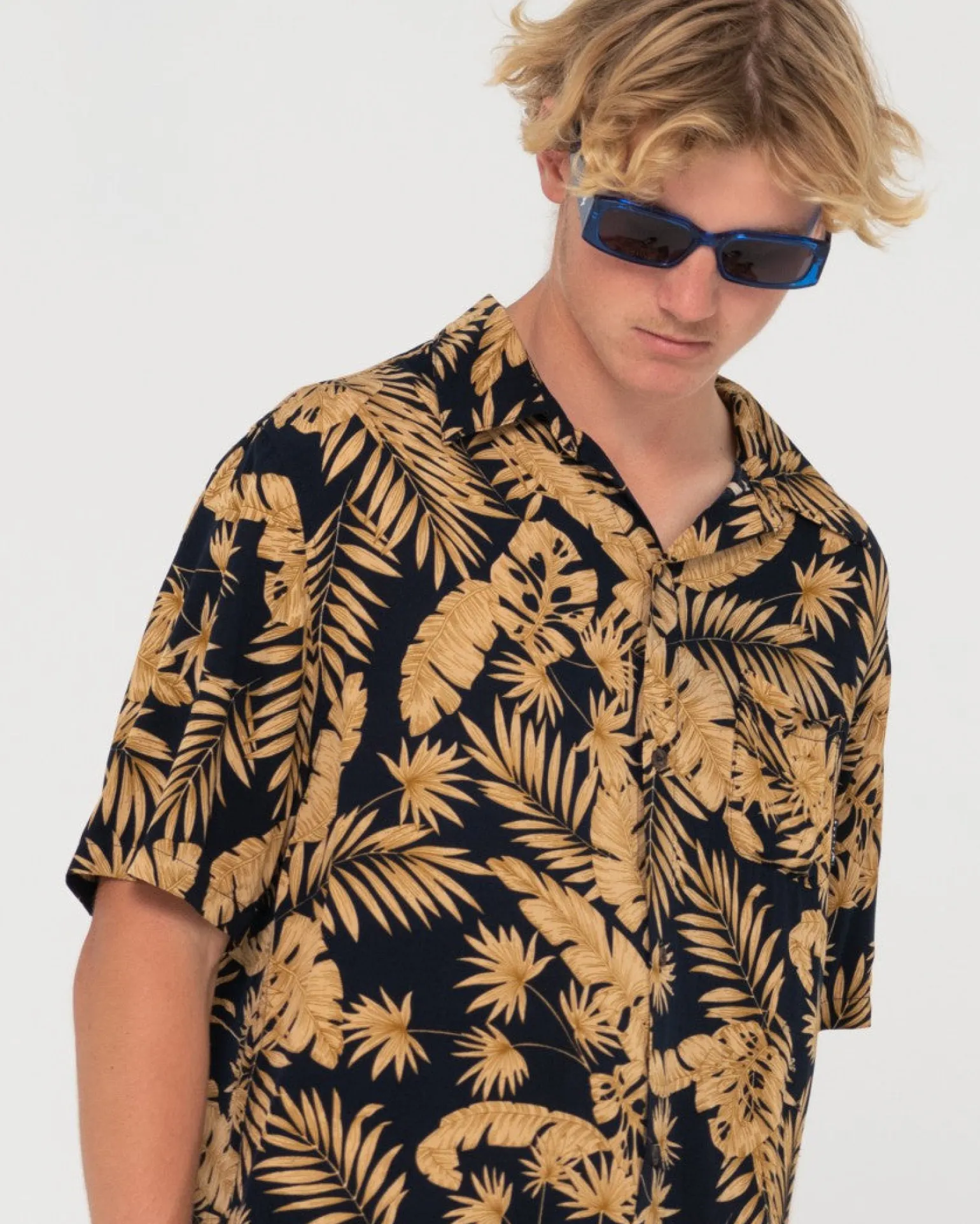 Camisa Estampada De Manga Corta Night Swim>Rusty Clearance