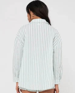 Camisa Extragrande A Rayas Mackenzie><noscript><img width=