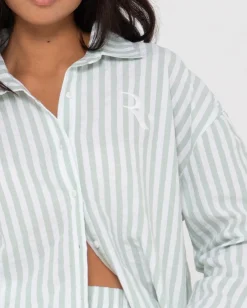 Camisa Extragrande A Rayas Mackenzie><noscript><img width=